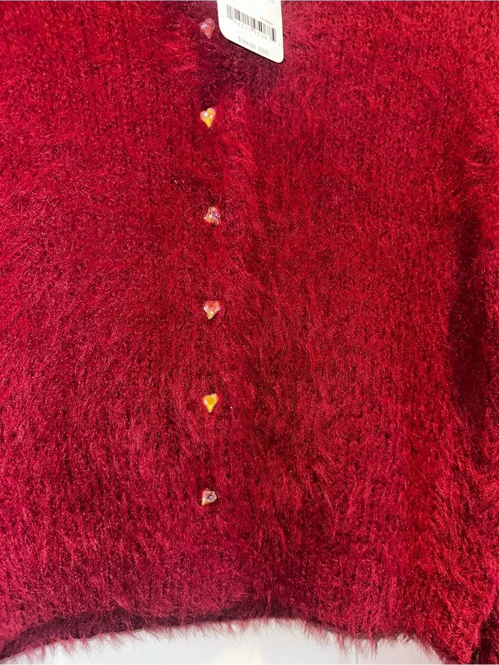 NWT Free People Celeste Cardi in Red Aged Res $168 MSRP